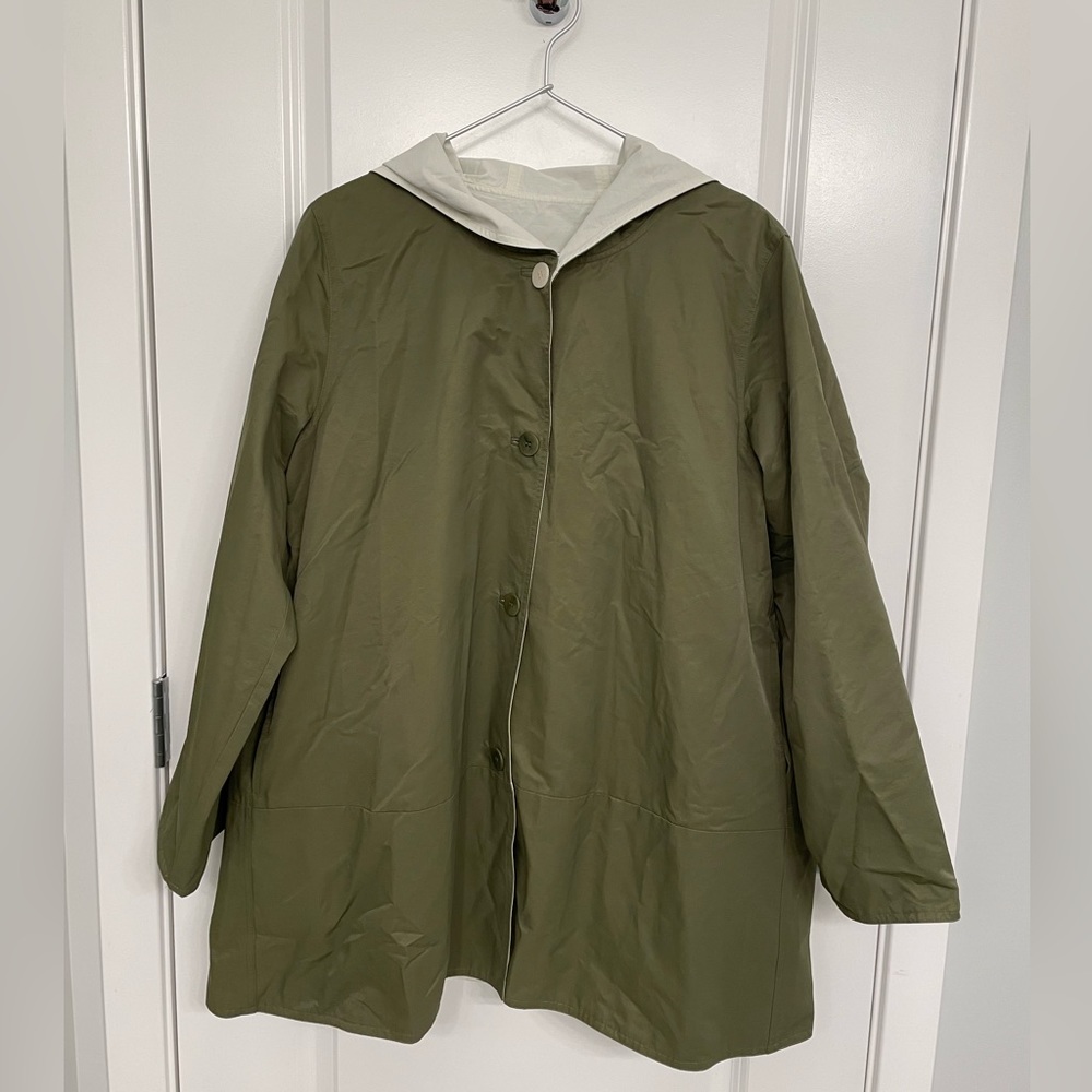 Eileen Fisher Reversible Rain Coat